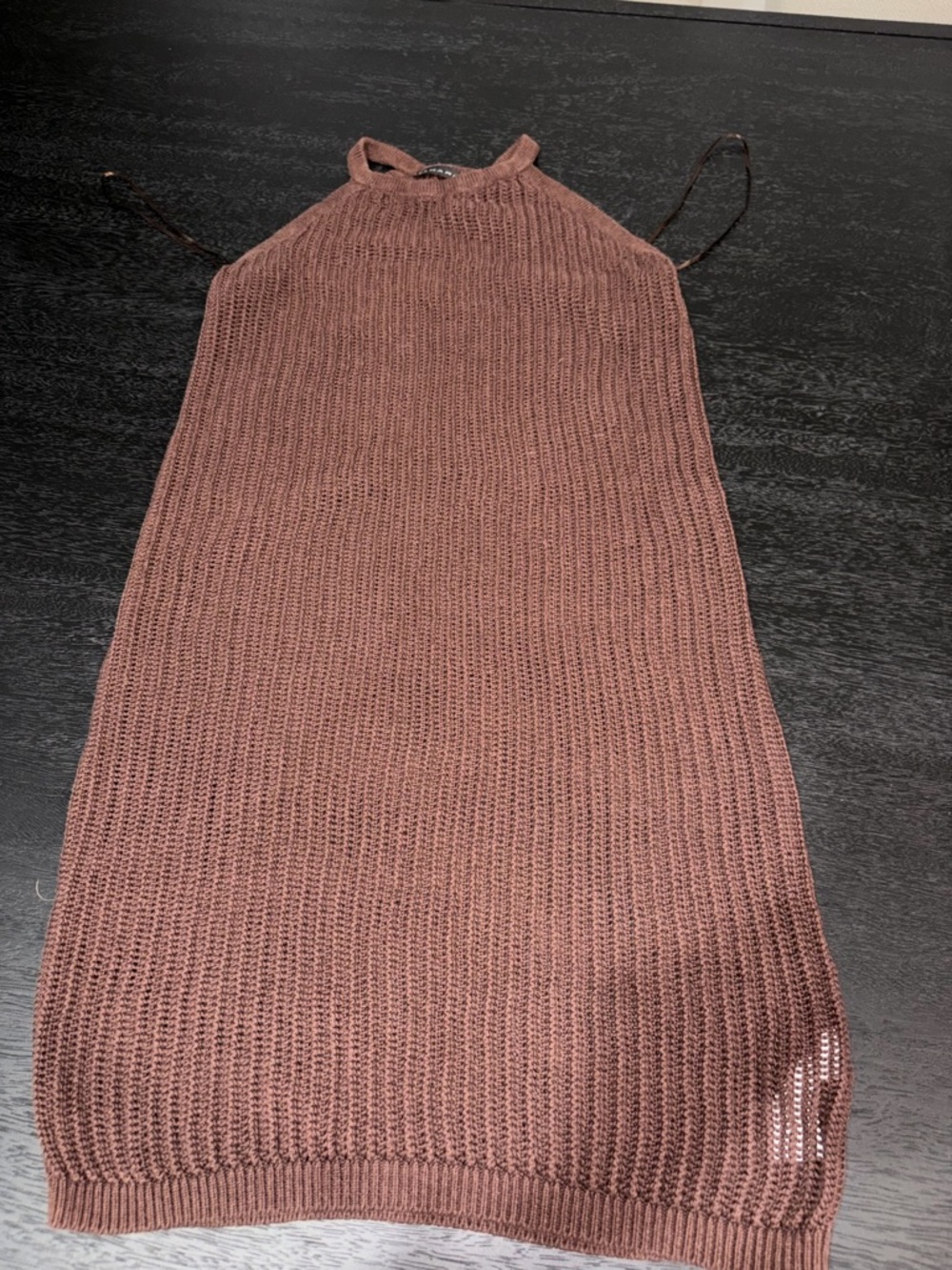 Sleeveless Knit Halter midi beach coverup